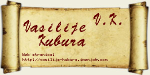 Vasilije Kubura vizit kartica